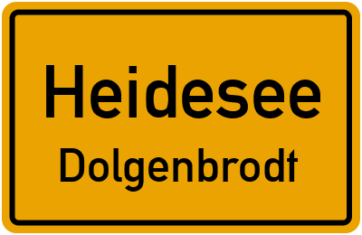 Straßenverzeichnis Heidesee Dolgenbrodt