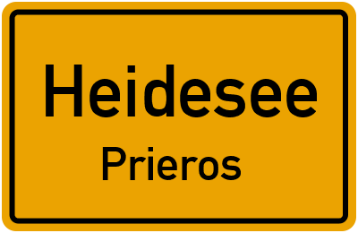 Straßenverzeichnis Heidesee Prieros