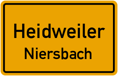 Straßenverzeichnis Heidweiler Niersbach