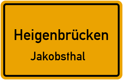 Straßenverzeichnis Heigenbrücken Jakobsthal
