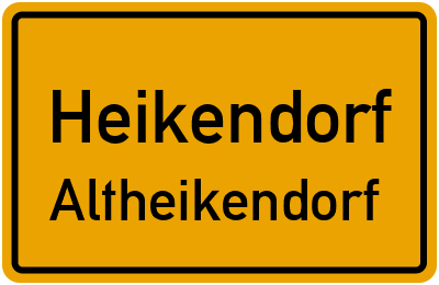 Ortsschild Heikendorf Altheikendorf