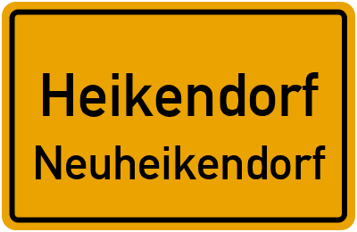 Ortsschild Heikendorf Neuheikendorf