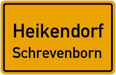Ortsschild Heikendorf Schrevenborn