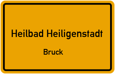 Straßenverzeichnis Heilbad Heiligenstadt Bruck