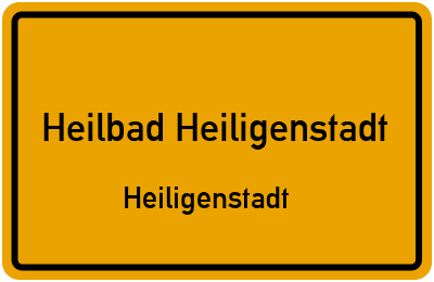 Straßenverzeichnis Heilbad Heiligenstadt Heiligenstadt