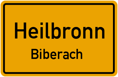 Straßenverzeichnis Heilbronn Biberach