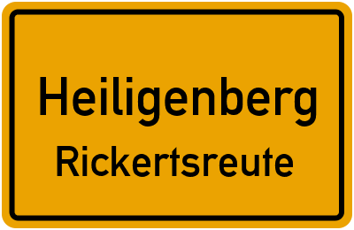 Ortsschild Heiligenberg Rickertsreute