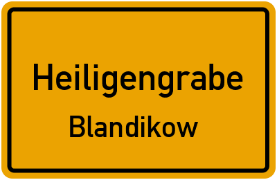 Straßenverzeichnis Heiligengrabe Blandikow