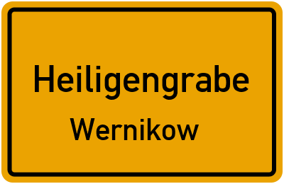 Straßenverzeichnis Heiligengrabe Wernikow