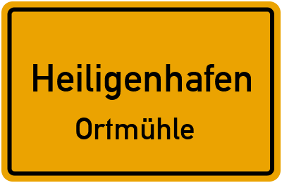 Straßenverzeichnis Heiligenhafen Ortmühle