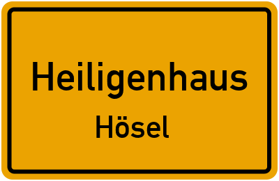 Straßenverzeichnis Heiligenhaus Hösel