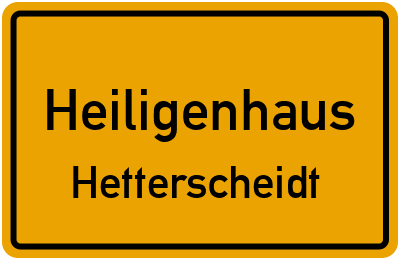 Straßenverzeichnis Heiligenhaus Hetterscheidt