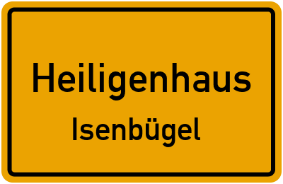 Ortsschild Heiligenhaus Isenbügel