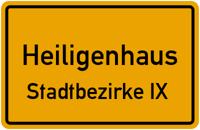 Straßenverzeichnis Heiligenhaus Stadtbezirke IX
