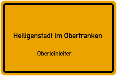 Straßenverzeichnis Heiligenstadt im Oberfranken Oberleinleiter