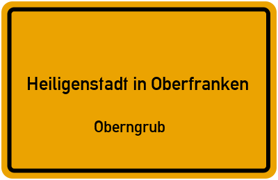 Straßenverzeichnis Heiligenstadt in Oberfranken Oberngrub