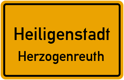 Straßenverzeichnis Heiligenstadt Herzogenreuth