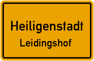 Straßenverzeichnis Heiligenstadt Leidingshof