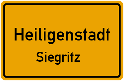 Straßenverzeichnis Heiligenstadt Siegritz