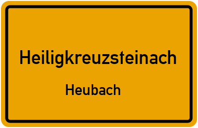 Straßenverzeichnis Heiligkreuzsteinach Heubach