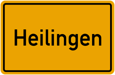 Ortsschild von Gemeinde Heilingen in Thüringen