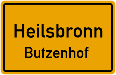 Ortsschild Heilsbronn Butzenhof