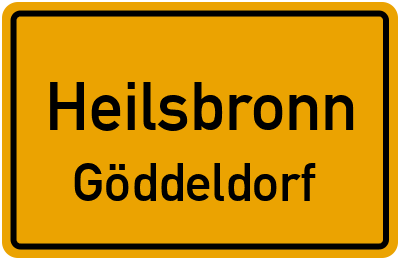 Ortsschild Heilsbronn Göddeldorf