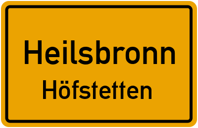 Ortsschild Heilsbronn Höfstetten