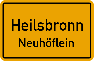 Ortsschild Heilsbronn Neuhöflein