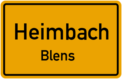 Straßenverzeichnis Heimbach Blens