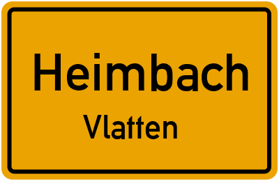 Ortsschild Heimbach Vlatten