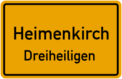 Ortsschild Heimenkirch Dreiheiligen