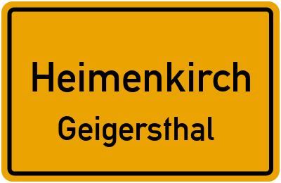 Ortsschild Heimenkirch Geigersthal