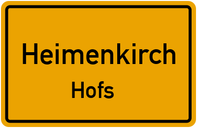Straßenverzeichnis Heimenkirch Hofs