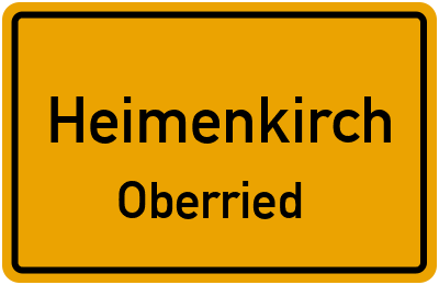 Ortsschild Heimenkirch Oberried