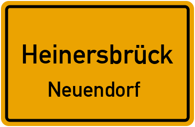 Straßenverzeichnis Heinersbrück Neuendorf
