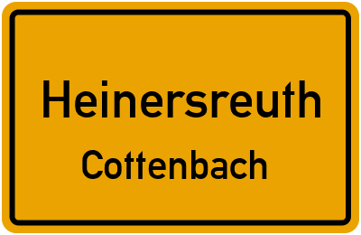 Straßenverzeichnis Heinersreuth Cottenbach