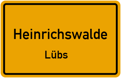 Straßenverzeichnis Heinrichswalde Lübs