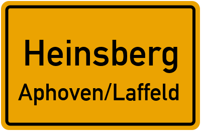 Straßenverzeichnis Heinsberg Aphoven/Laffeld