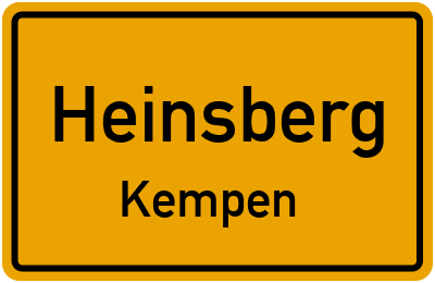 Straßenverzeichnis Heinsberg Kempen