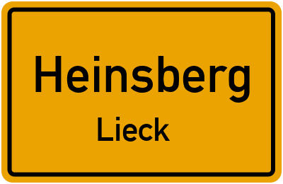 Straßenverzeichnis Heinsberg Lieck