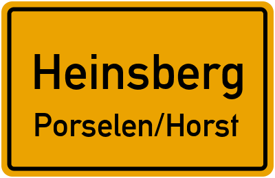 Straßenverzeichnis Heinsberg Porselen/Horst