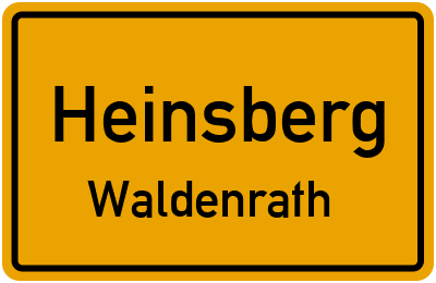 Straßenverzeichnis Heinsberg Waldenrath