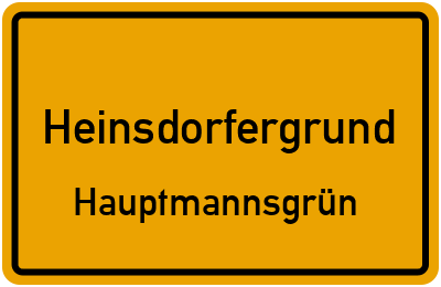 Straßenverzeichnis Heinsdorfergrund Hauptmannsgrün