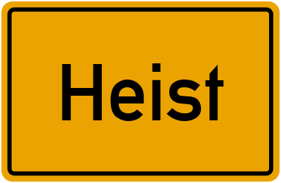 Ortsschild von Heist in Schleswig-Holstein