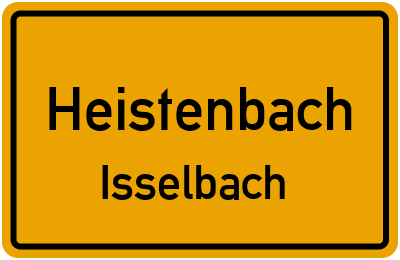 Straßenverzeichnis Heistenbach Isselbach
