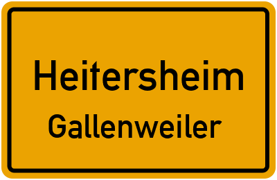 Ortsschild Heitersheim Gallenweiler