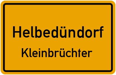 Straßenverzeichnis Helbedündorf Kleinbrüchter
