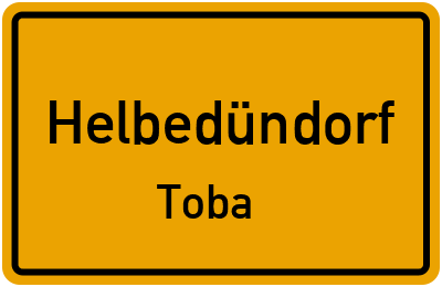Straßenverzeichnis Helbedündorf Toba