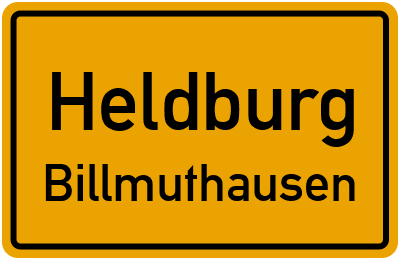 Straßenverzeichnis Heldburg Billmuthausen